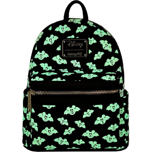 🆕Loungefly Disney Disney Totally Batty Mickey Mouse Bat AOP Mini Backpack Purse - Picture 5 of 9